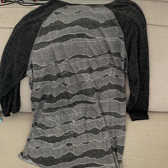 Alternative Apparel.  Gray & black shirt. - Picture 3 of 3